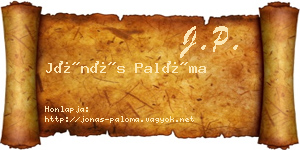 Jónás Palóma névjegykártya